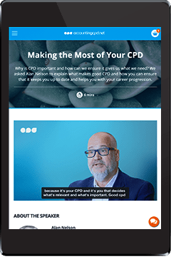 Webinar on tablet