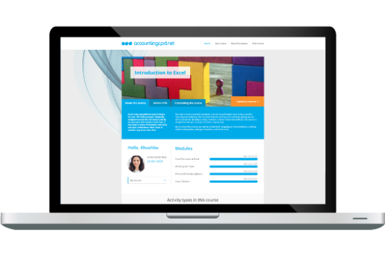 course on desktop